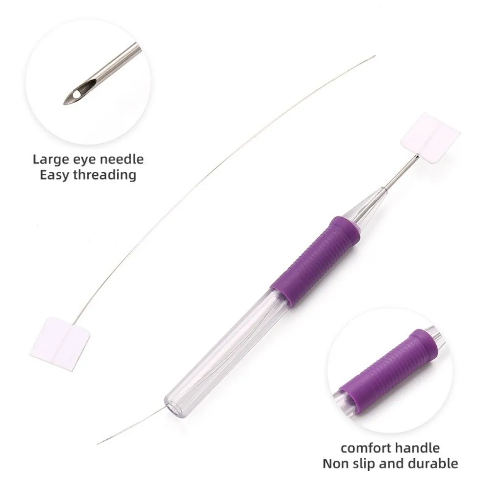 Adjustable Embroidery Punch Needle Kit Poking Cross Stitch Tools Stitching Applique Magic Embroidery Pen DIY Craft