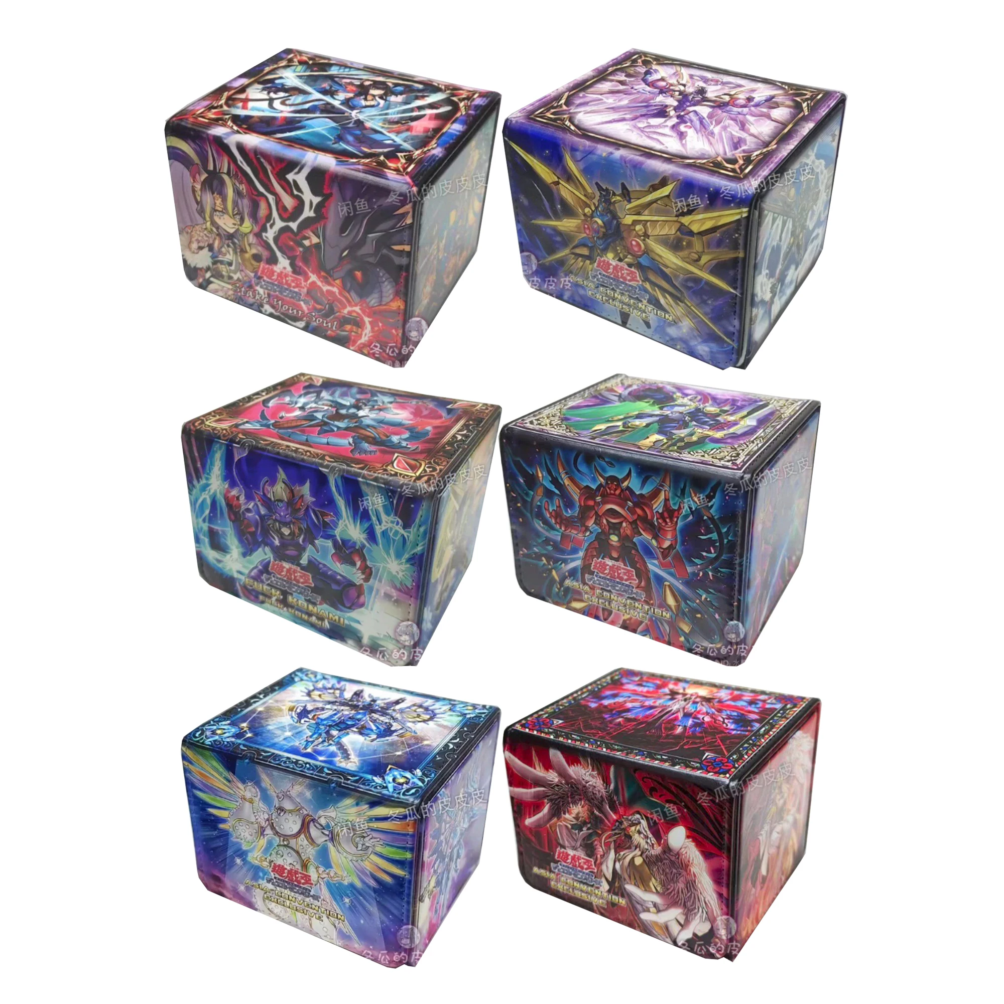 25 Styles Diy Self Made Yu-Gi-Oh! Dragonmaid Card Storage Box Ygo Elfnote Regina High-End Leather Card Storage Box Gift Toys