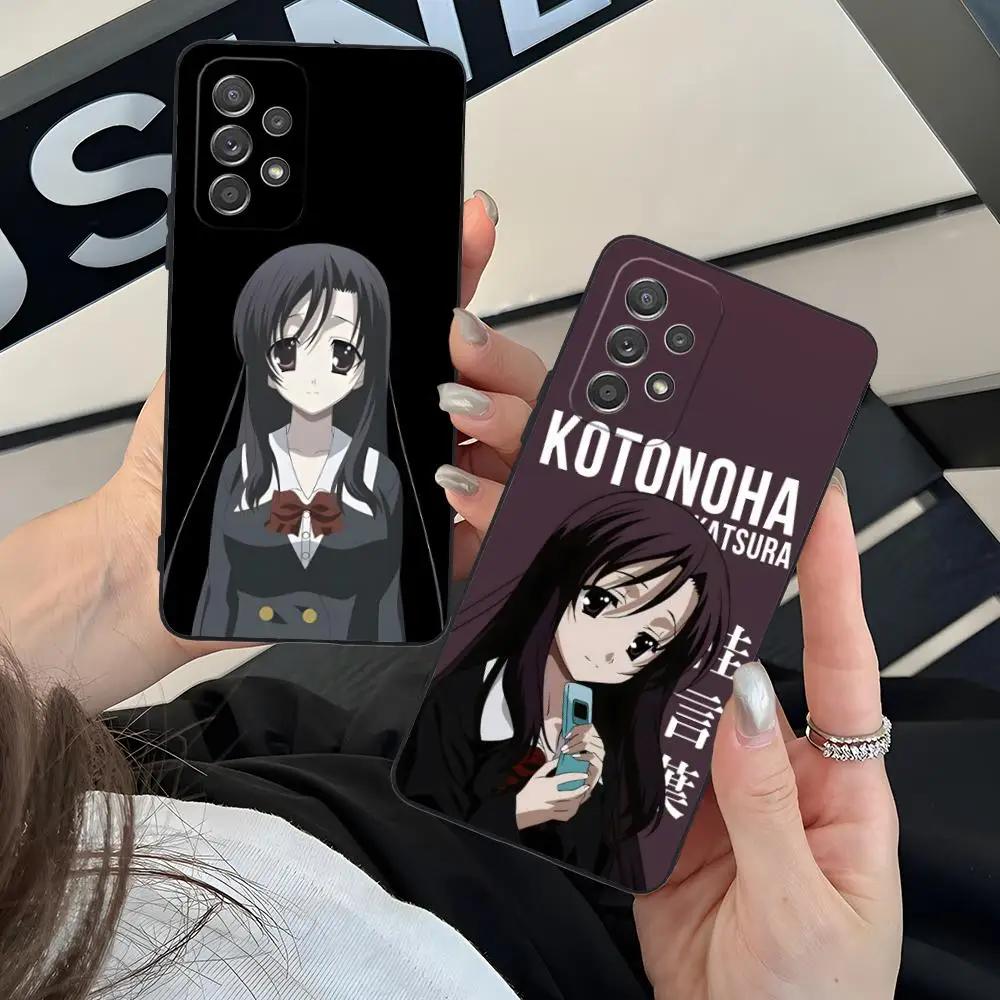 School Days Kotonoha Katsura Phone Case for Samsung Galaxy M55 54 42 35 34 33 32 23 22 15 14 13 12 F55 5G Soft Shockproof Cover