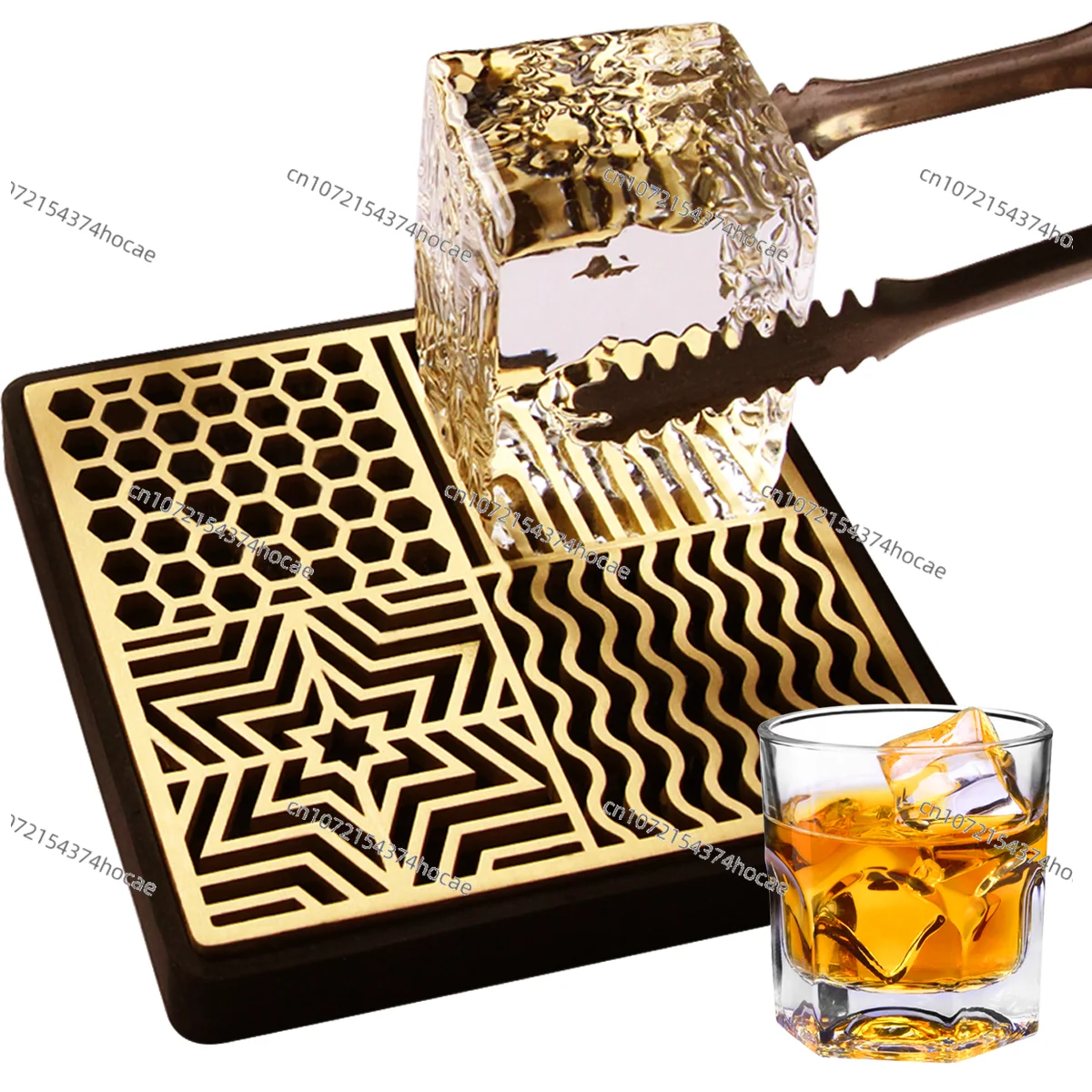 

Бар Ледяная медная пластина Кубик льда Резьба Текстура Интернет Знаменитость Печать Узор Украшение Квадратная форма для ледяной тарелки