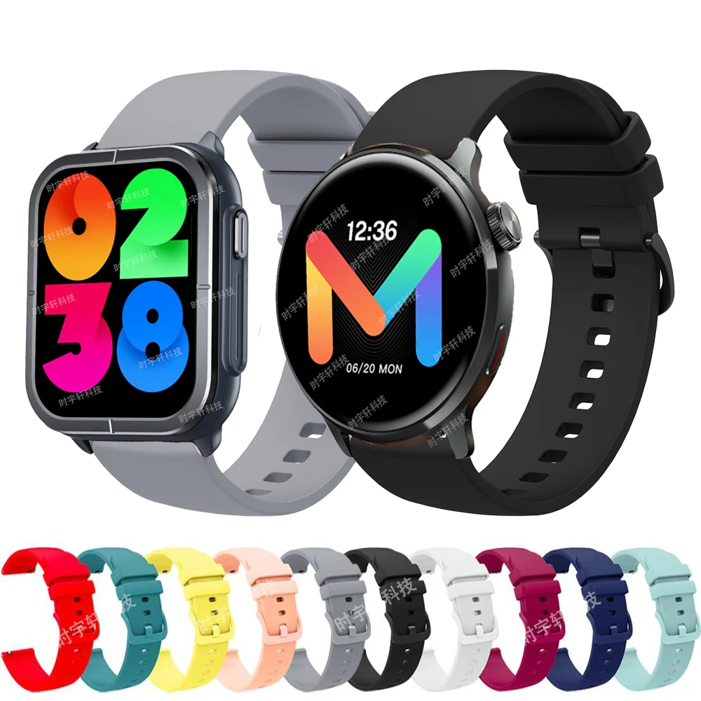 20mm 22mm Band For Mibro Watch C3 C2 Smartwatch Silicone Replacement Bracelet For Mibro Watch Lite2/A1 A2/X1/Lite/Color Strap