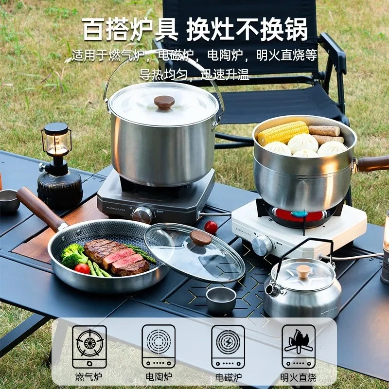 ポータブルキャンプ調理器具セット多機能カセットストーブ調理鍋 - Camping Cooking Pots And Pans Set のレビューと価格