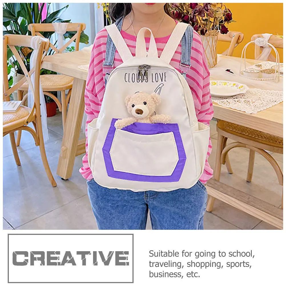 

Kids Backpack 2022 Cartoon Bear Design School Bag Adorable Kindergarten Bookbag for Girls Students Sports Business