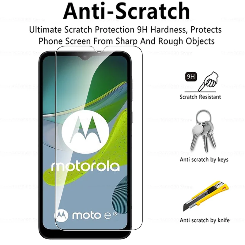 2PCS HD Tempered Glass Case For Motorola Moto E13 Screen Protector MotorolaE13 Moto E 13 G84 G54 Edge50Neo Protective Film Cover