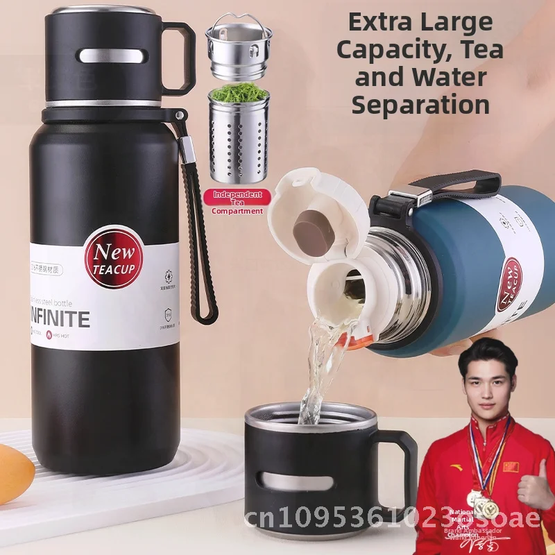 

Large Capacity 316 Stainless Steel Thermal Insulated Water Bottle Portable Sports Stew Cup for Outdoor Travel And Business Gifts