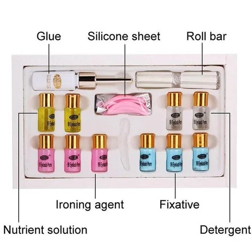 Imagen 2 del producto 1 unidad de levantamiento de pestañas profesional, Kit permanente de 99 pestañas, laminación de elevación de pestañas, herramientas de maquillaje adhesivas para permanente de salón de belleza