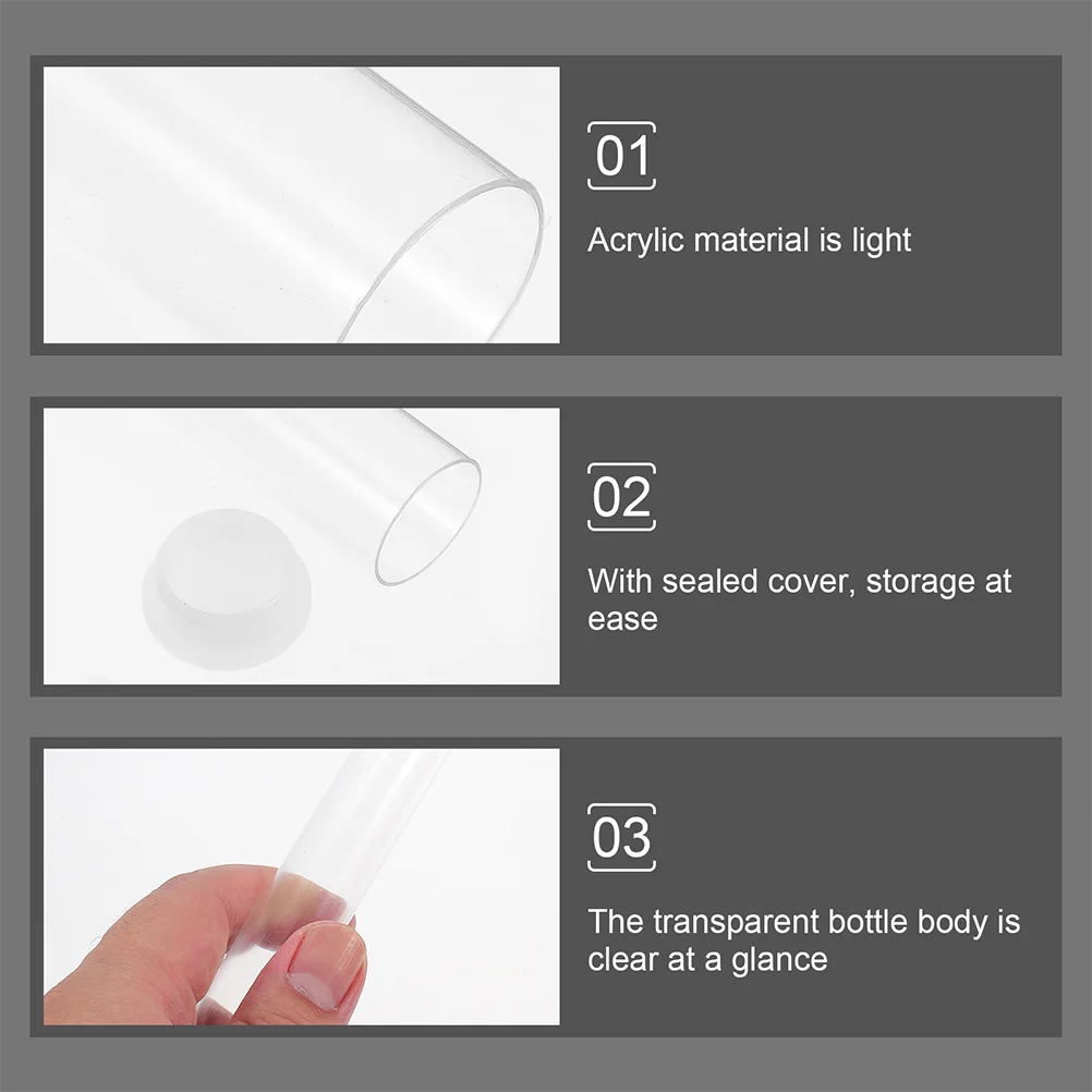 

10Pcs Incense Stick Tube High Transparency Acrylic Storage Container Dustproof Holder for Sandalwood Travel Use