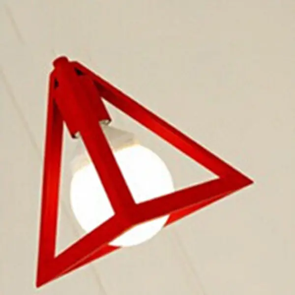 Pendant Light Triangle Chandelier Hanging Lights Lighting Retro Room Red Ceiling