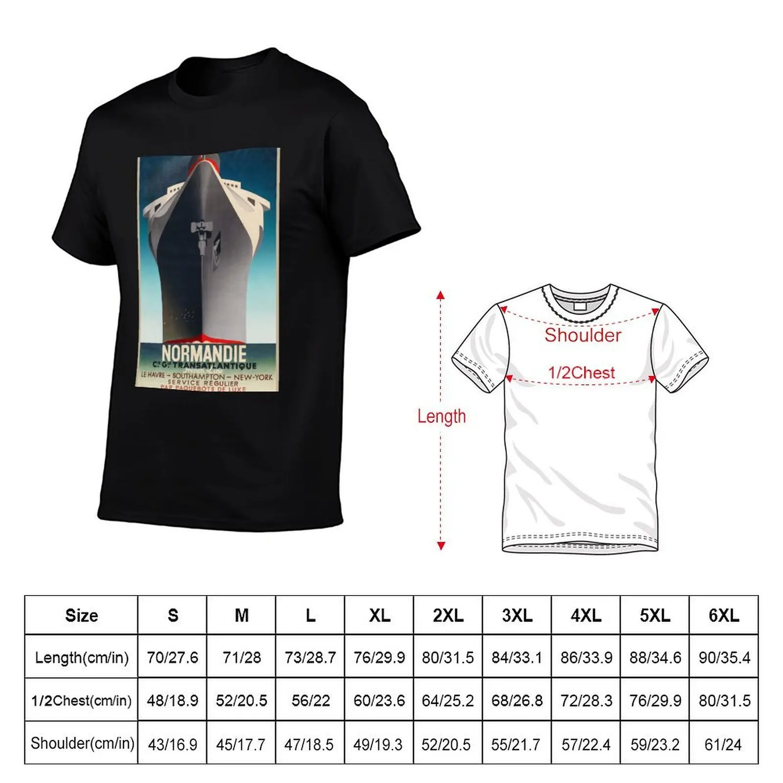 A. M. Cassandre Normandie T-Shirt sports fans anime t shirts tee shirts for men
