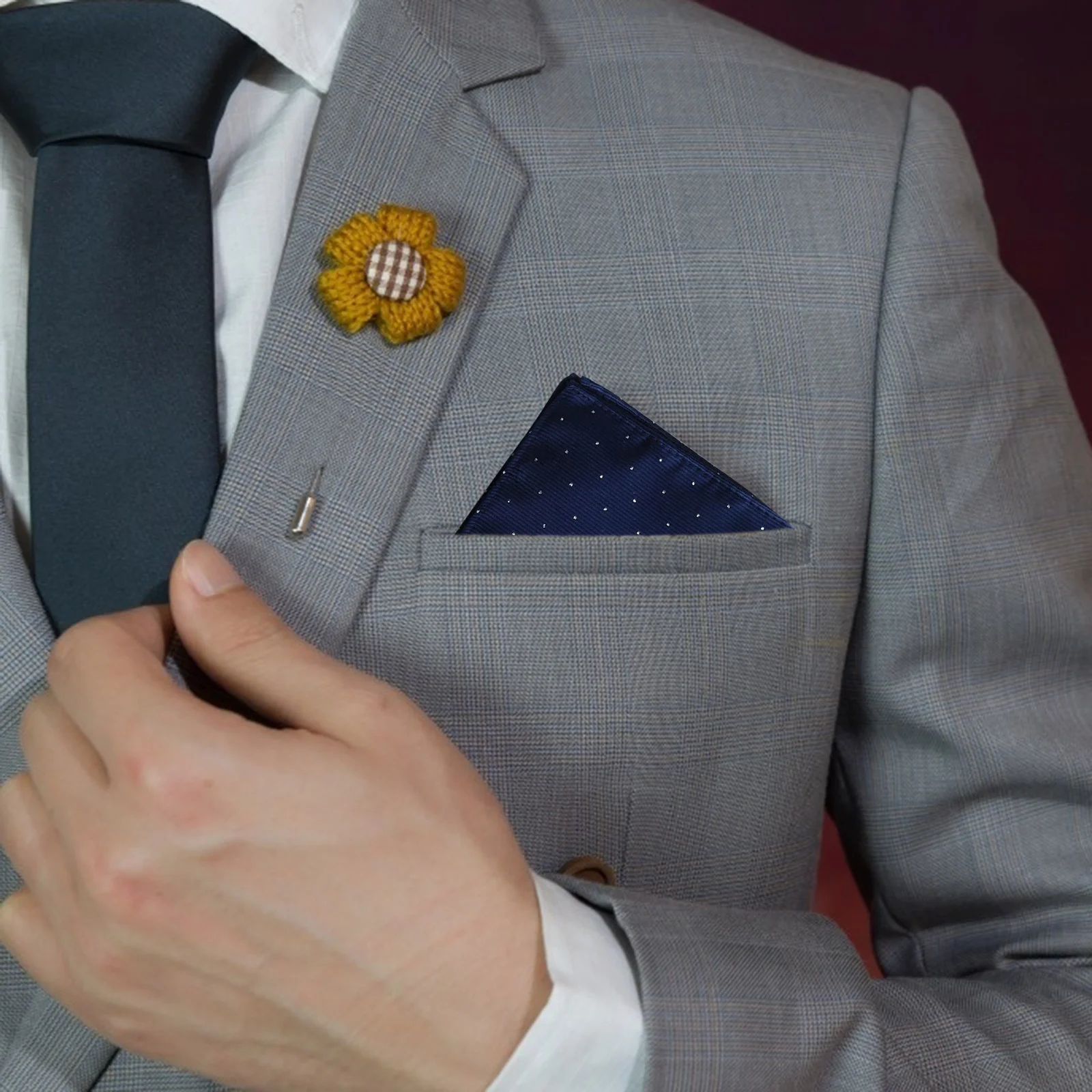 2 個スーツポケットチーフプレミアムポケットハンカチ男性用ビジネスフォーマル結婚式パーティー装飾ギフトハンカチ