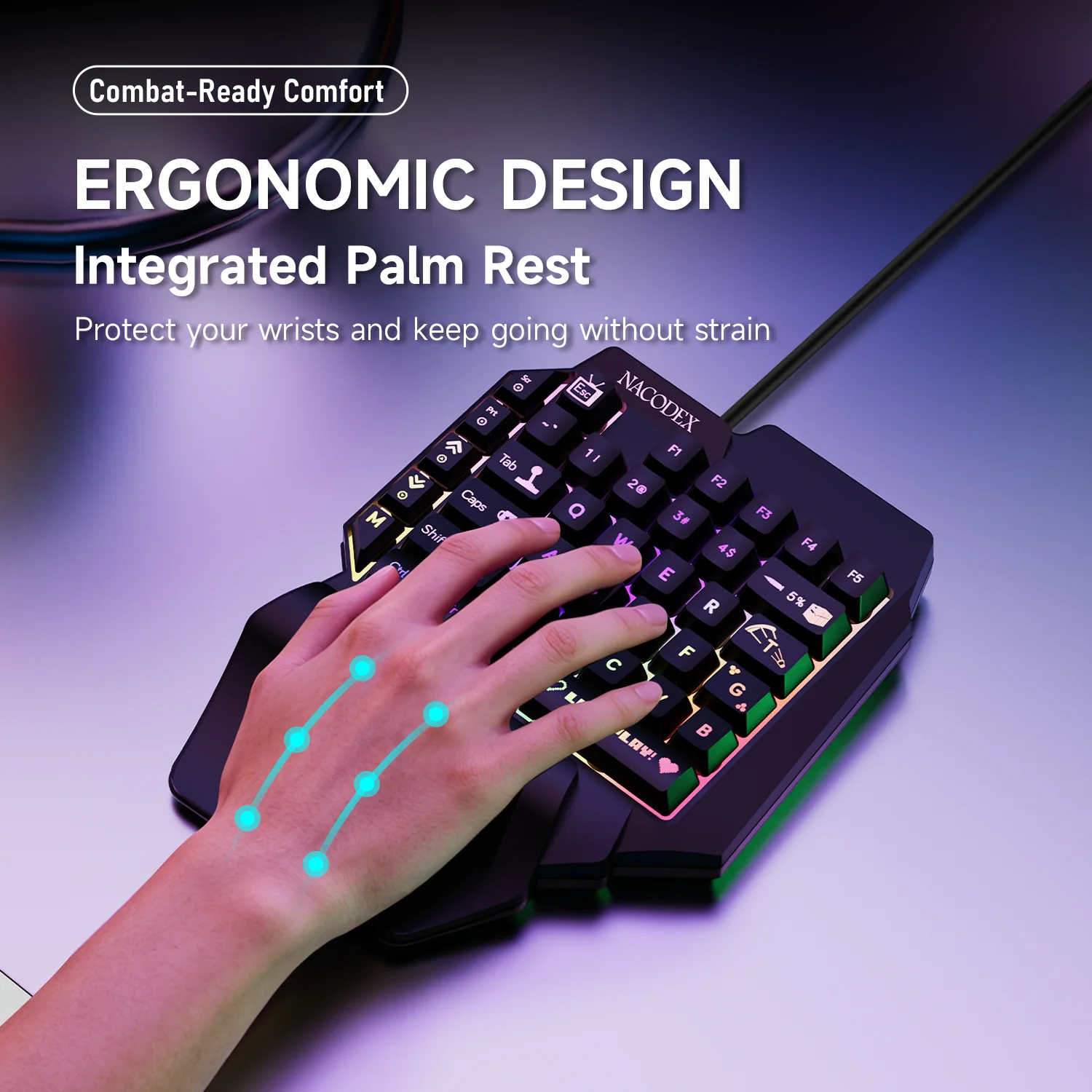 AJAZZ NF039 Esports One Hand M - Gaming Keyboard 1 Hand recension och pris