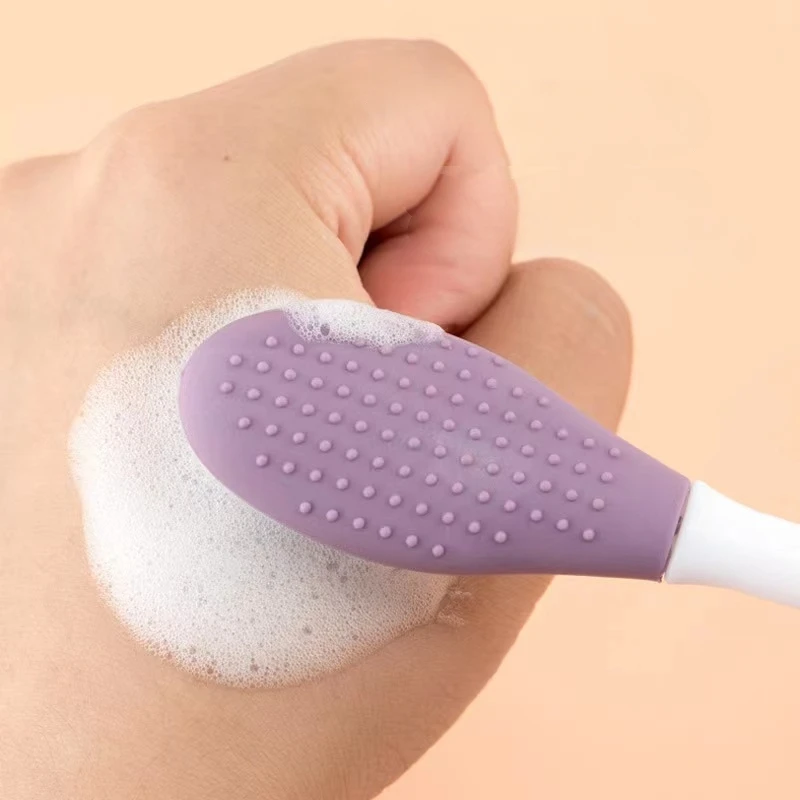 فرشاة قناع الوجه المزدوجة الرأس مع فرش تنظيف التدليك DIY أداة توزيع مكياج الوجه لأدوات التجميل للعناية بالبشرة