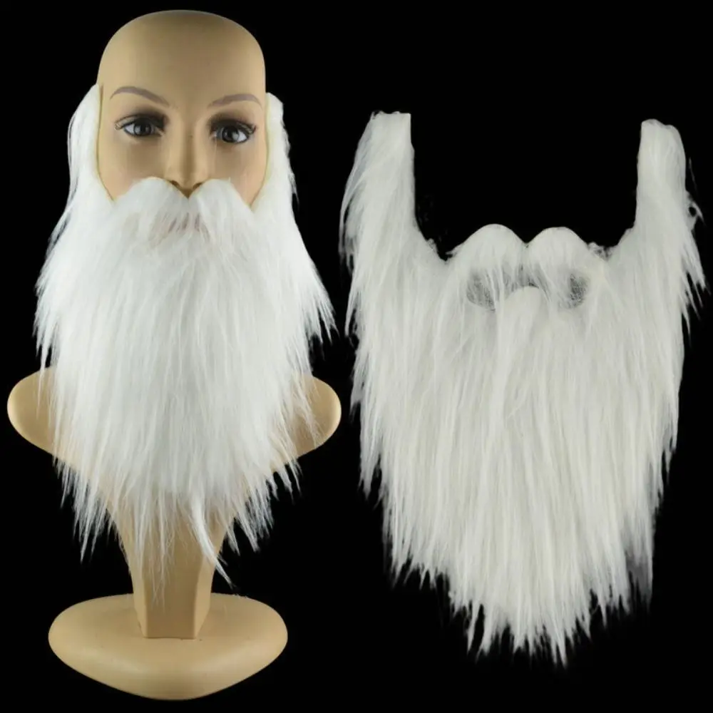 Artificial Beard Realistic Fake Beard Long Fluff Halloween Fake Mustache DIY 30cm Halloween Costume Santa Claus Cosplay