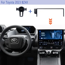 Car Phone Holder For Toyota BZ4X 2023 Screen Fixed Navigation Bracket Base Wireless Charging Mobile Stand Car Accessories