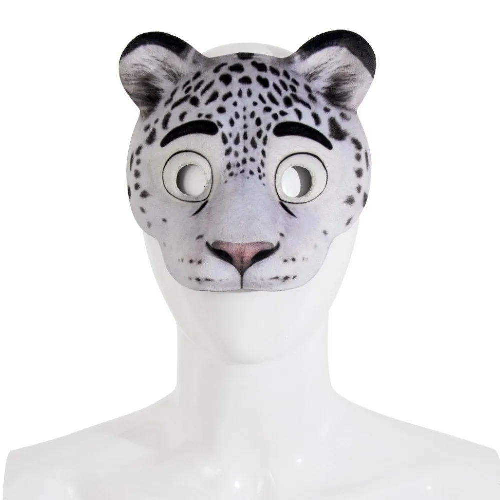 Creatieve EVA Halloween Masker Half Gezicht Luipaard Dierenmasker Cosplay Benodigdheden Party Props Tijger Pluche Masker Vrouwen