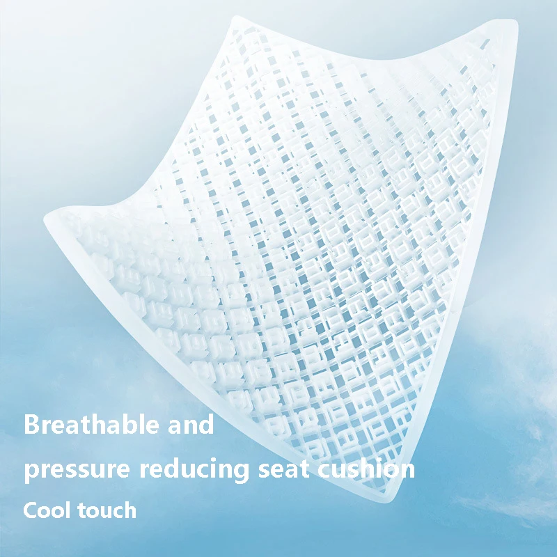 Car Seat Cushion Summer Breathable Ice Silk Cool Pad Single Piece Ventilation Universal Honeycomb Gel Pad Automotive Interior