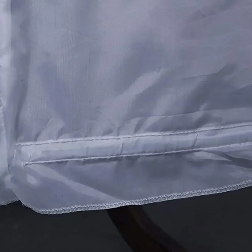 Women's 4 Hoop Petticoat A-line Floor Length Underskirt Crinoline for Wedding Ball Gown Bridal Dress White