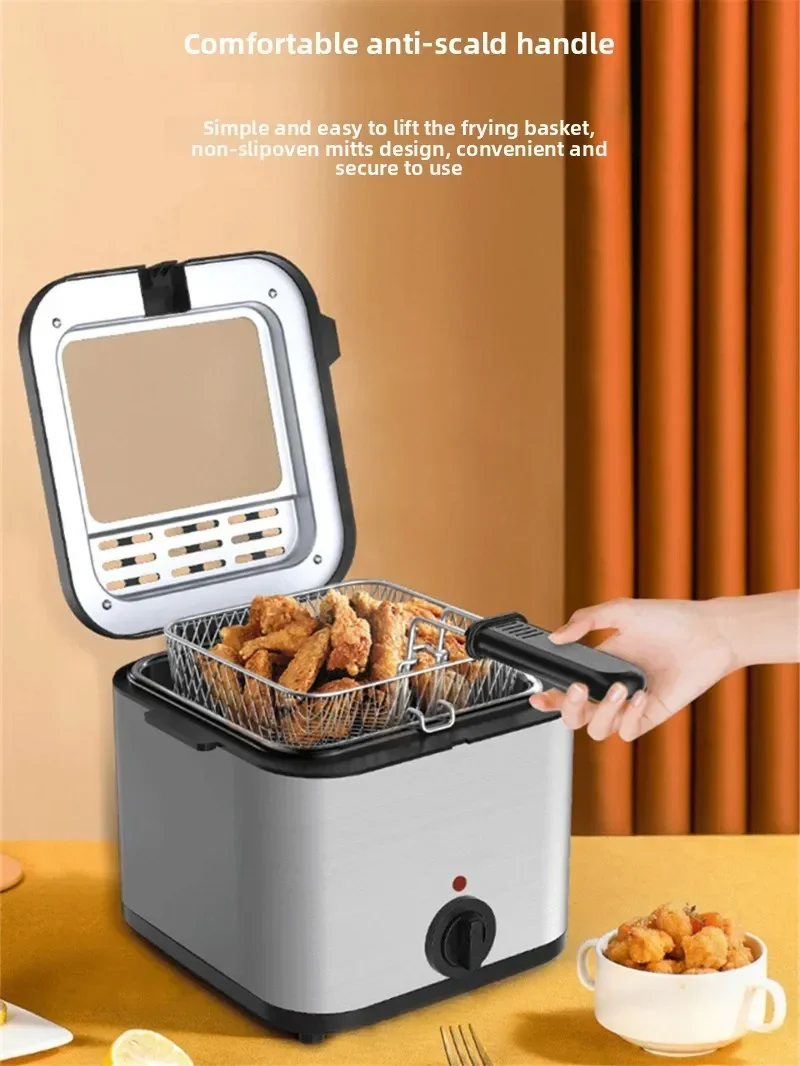 Kitchen Household Fried Chicken French Fries Oil Frying Machine Heating Cooker 4L Electric deep fryers Oil Oven 2.5L Oil Fryer