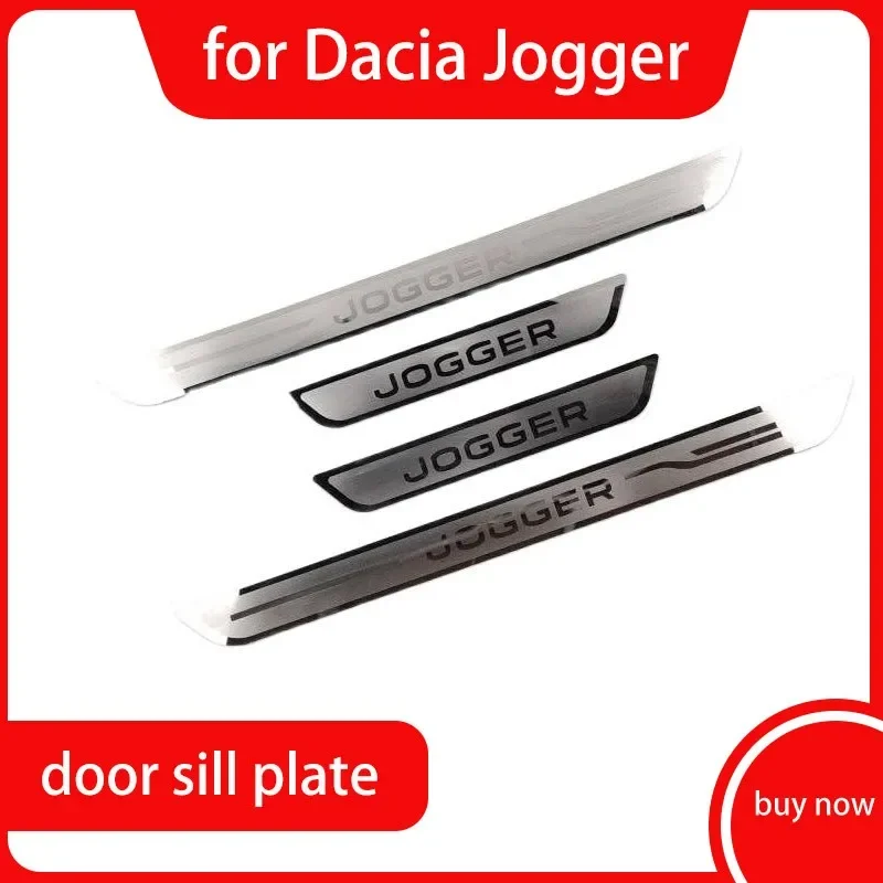 2018 2019-2023 for Dacia Jogger stainless steel Stickers protector Door Sill Scuff Plate Threshold Welcome Pedal Car Accessories