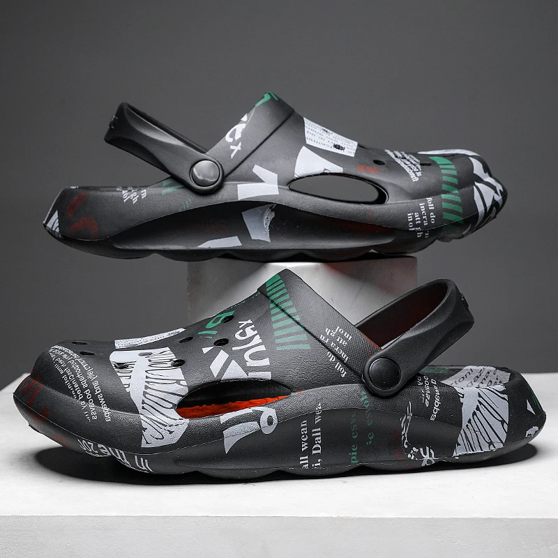 Summer Slippers Men New Slip On Sandals Men 2023 Casual Beach Shoes For Men Comfortable Walking Sandals Men Slides Flips Flops