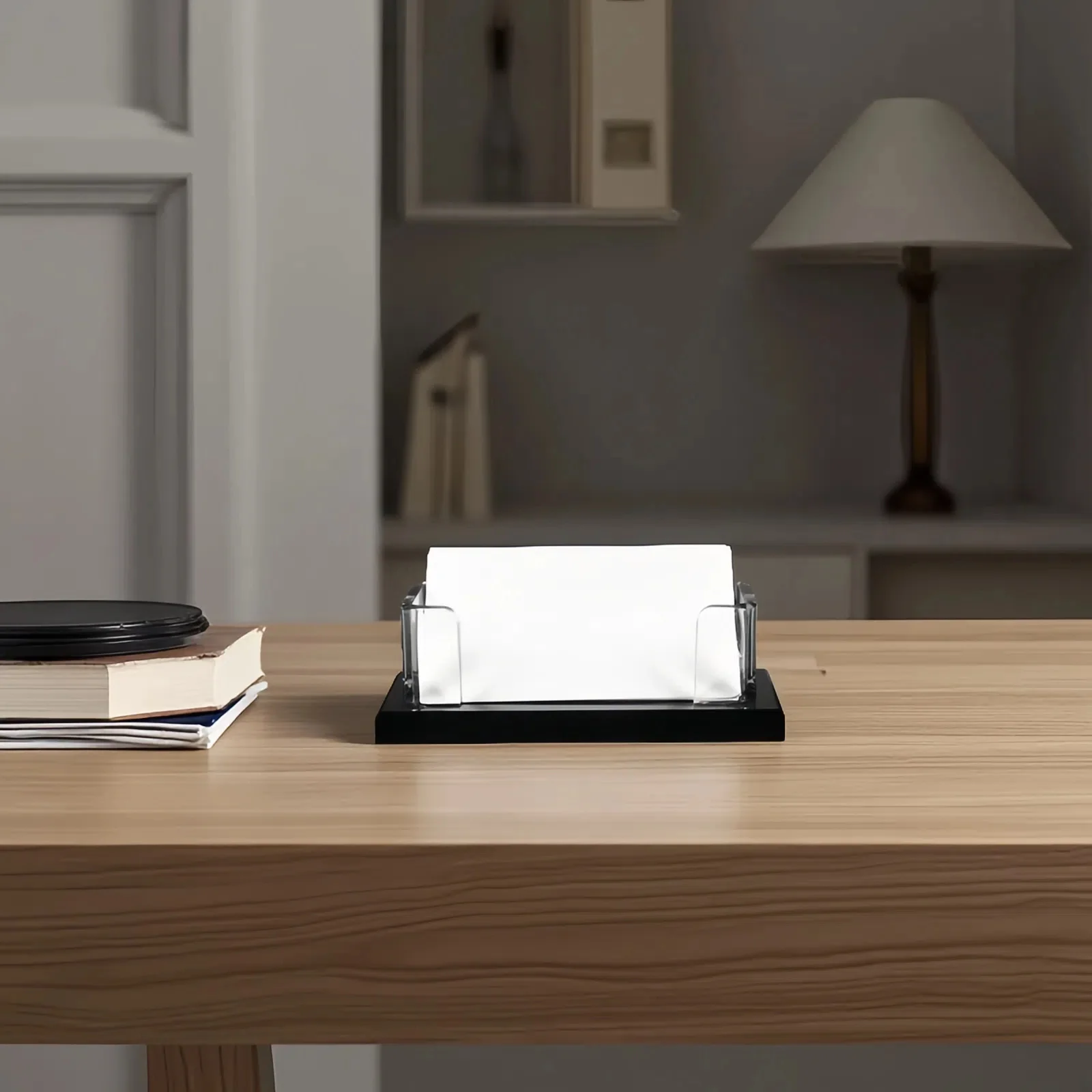 Business Display Stand Acrylic Desk Holder Rack Multiple Slots Postcard Holder Case Business Card Stand Office Desk Card Display