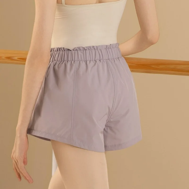 Women Ballet Dance Shorts Female High-waisted Ruffled Lace Short Loose Women'sballet Dance Wear Adult Basic Training Clothes