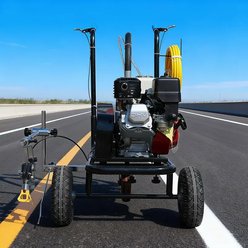 Discounted Price High-Efficiency Engine Hand-Push Cold Spray Road Line Marking Machine with Pump 1 Year Warranty