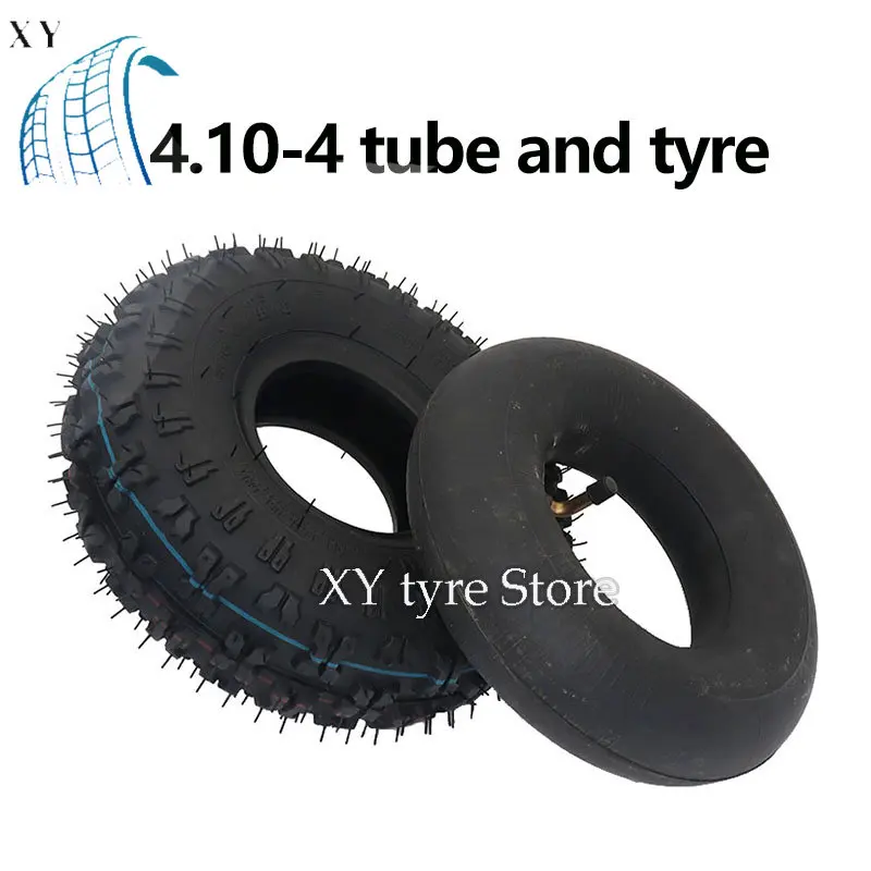 4.10-4 Pneumatic Tires outer tire 4.10/3.50-4 Inner Tube for ATV Quad Go Kart 47cc 49cc Chunky Fit All Models 4