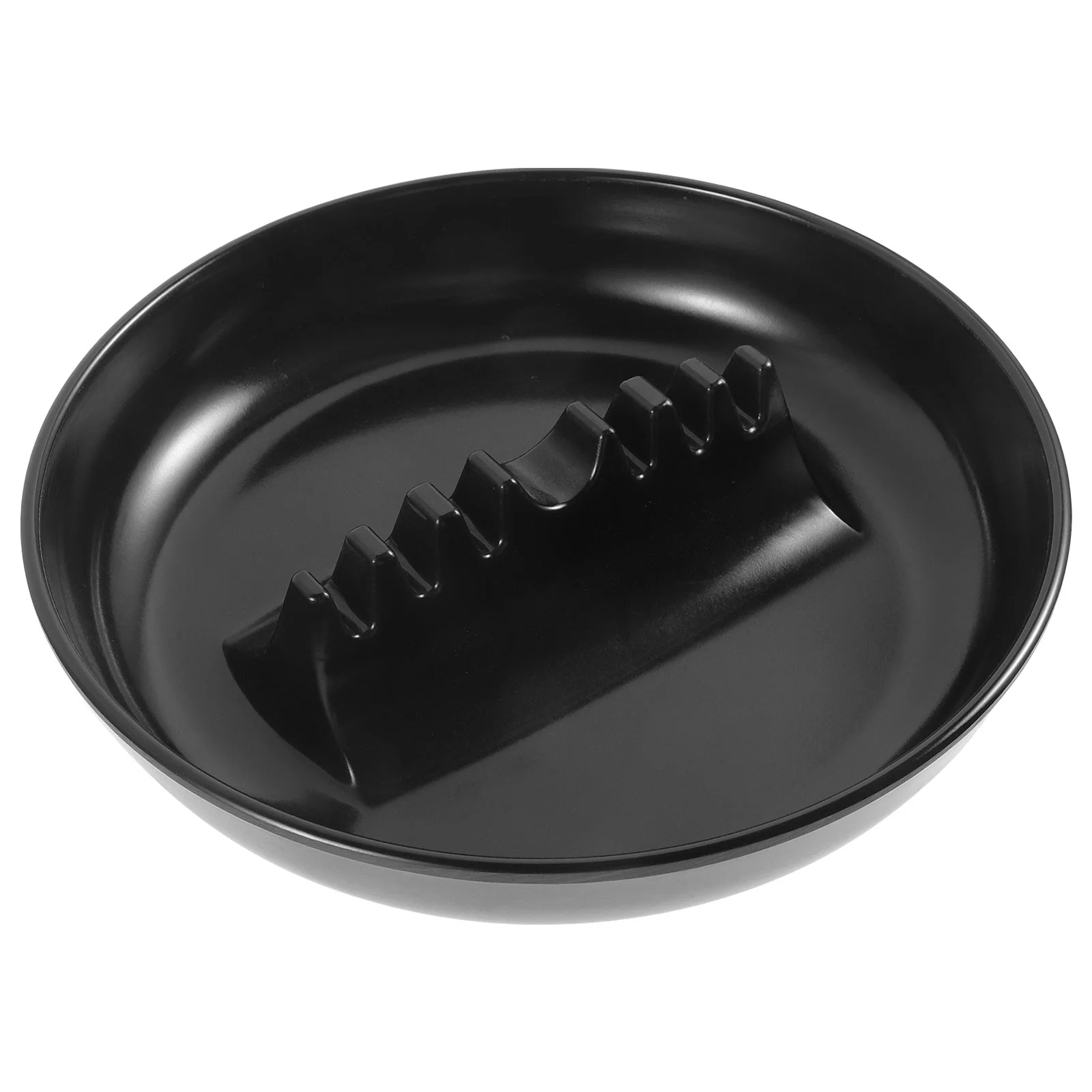 Cenicero negro de siete ranuras para cigarrillos, soporte redondo multiusos de plástico para estante de melamina, Ceniceros creativos para cigarrillos y coches