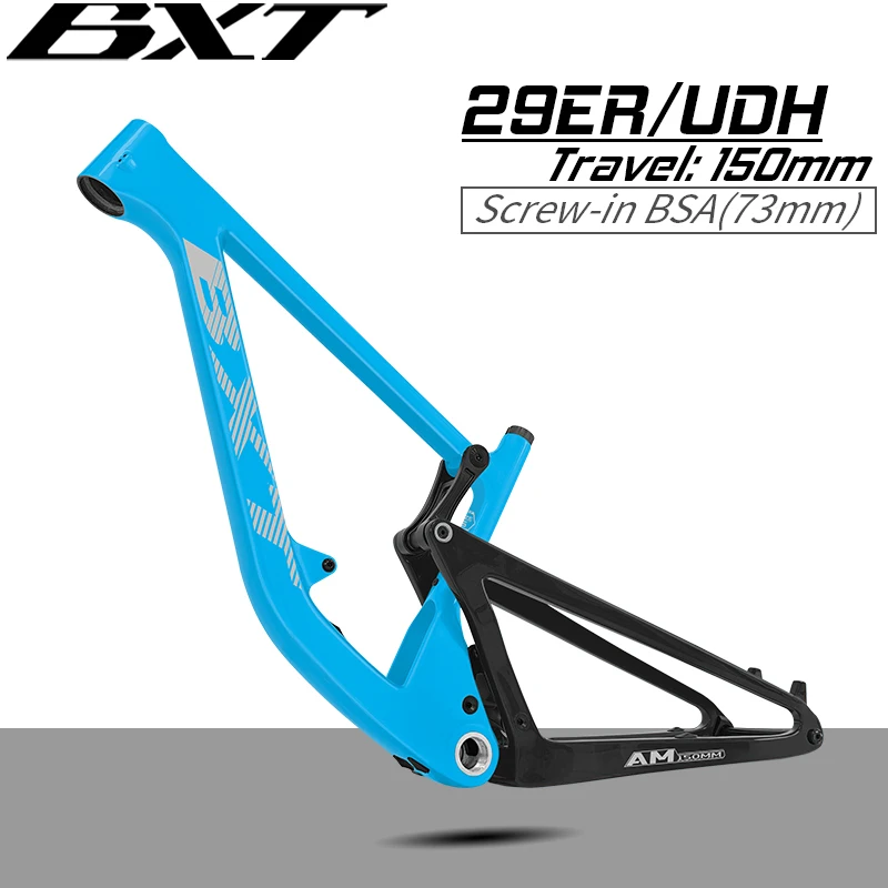 BXT-117 Carbon Suspension Bicycle Frame 29er Carbon MTB Frame Set Carbon Full Suspension Frame Boost 148 Travel 150mm