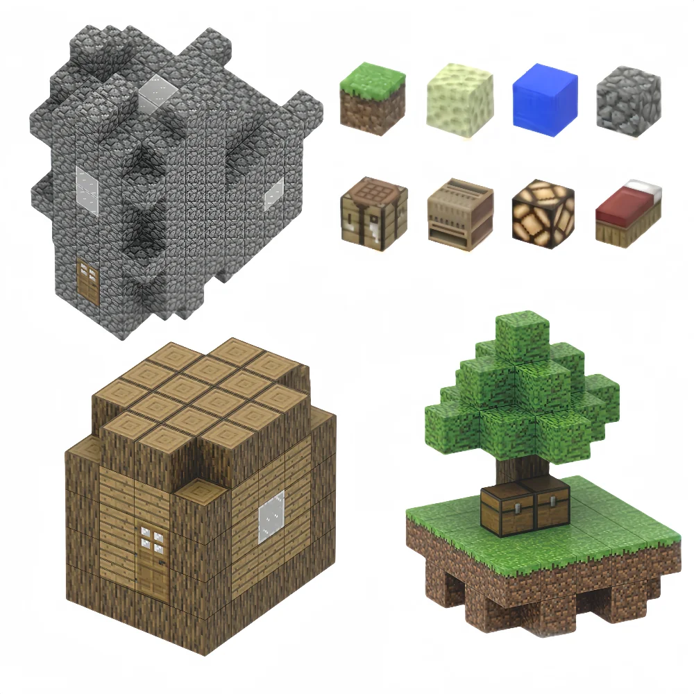 

Pixel Building Blocks Cube Creative DIY Toys , Build Mine Magnet World Set, STEM Sensory Toys for 3+ Years Old Girl Boys