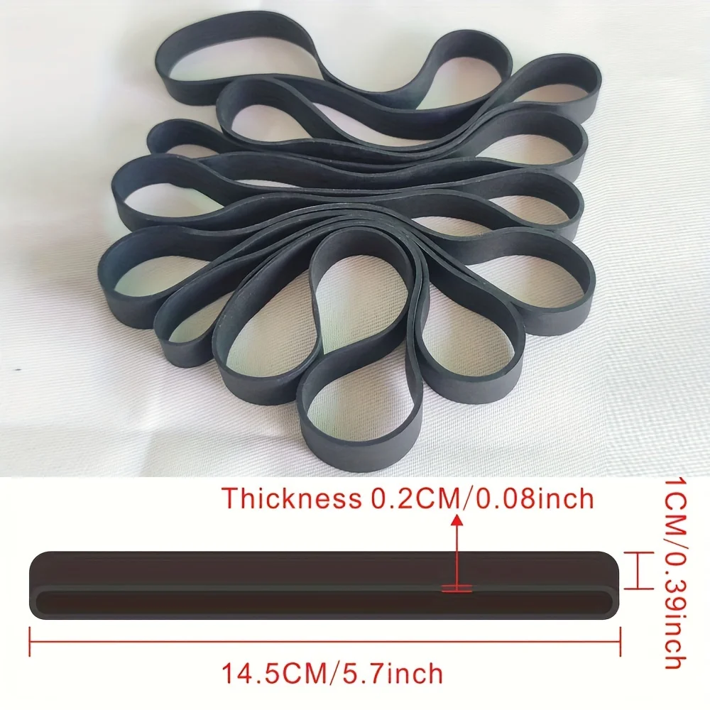 30 Pcs Black Elastic Bands 150mm X 10mm Office Elastic Bands Home Supply Daily Use Rubber Band Packaging Supplies File Folder