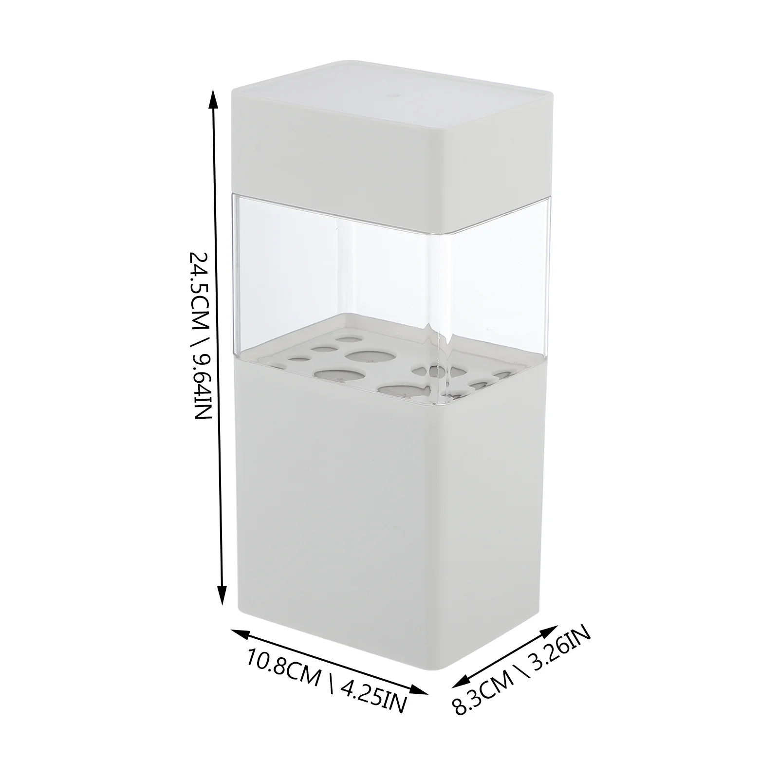 1Pcs Makeup Brush Storage Box Clear Breathable Design Easy to Carry Travel-Friendly Organizer for Long-Term Use