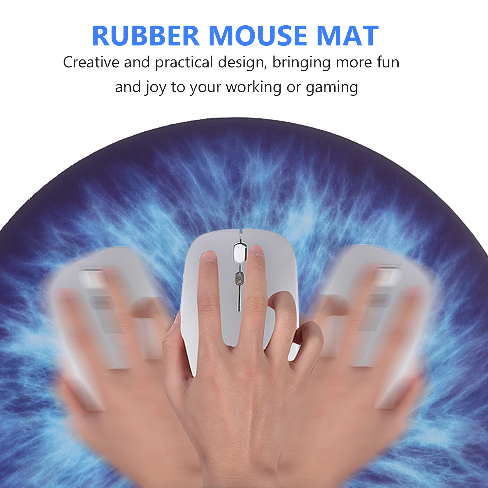 

2Pcs Pattern Mouse Pad Rubber Mouse Mat Non-Deformable for Gaming Office Desk Accessories High Durability Desk Accessories