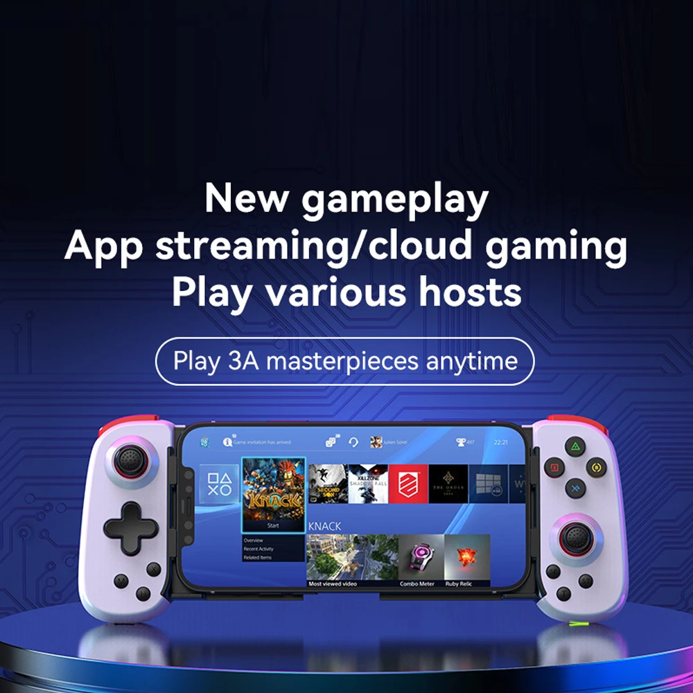 D6DP Gamepad wireless Stretching Controller di gioco allungabile Maniglia Bluetooth Pad per telefono Android Gamepad Accessori di gioco