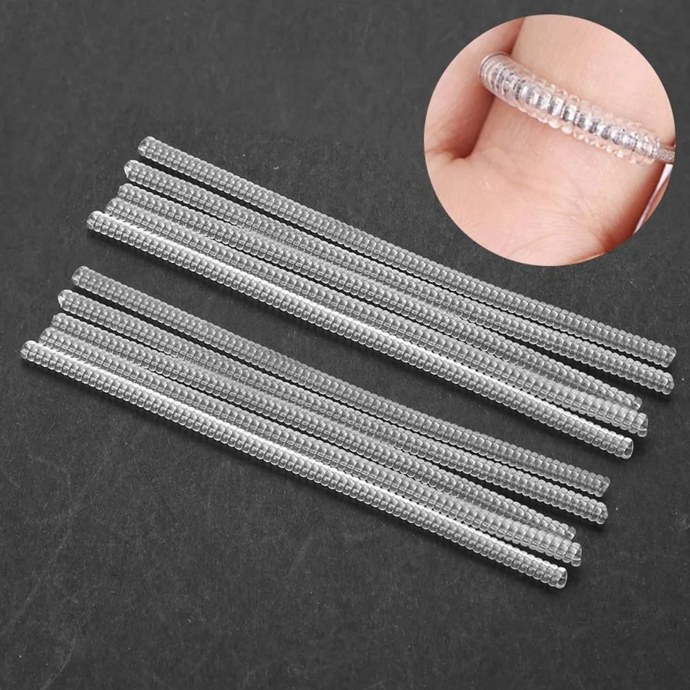 

10 шт., прозрачное кольцо, регулятор размера, мягкий силиконовый нескользящий затягиватель кольца, высокоэластичное спиральное кольцо, невидимый регулятор размера