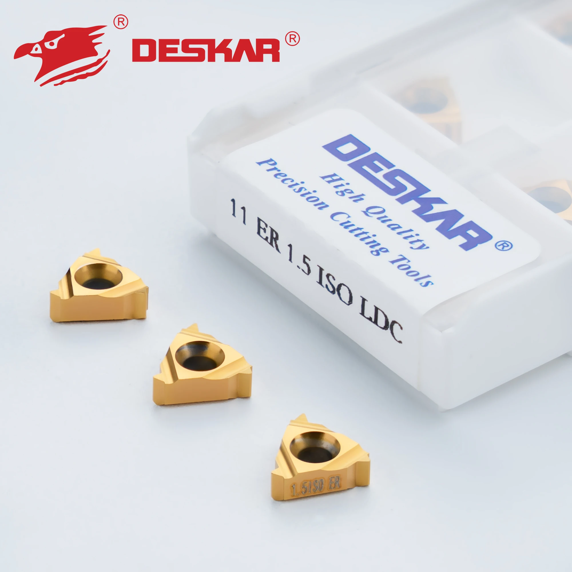 DESKAR CNC tour coupe filetage carbure Inserts A55 A60 1.0ISO 2.0ISO 1.25ISO LDA LDC 100% 11IR 11ER outils de tournage pour Machine