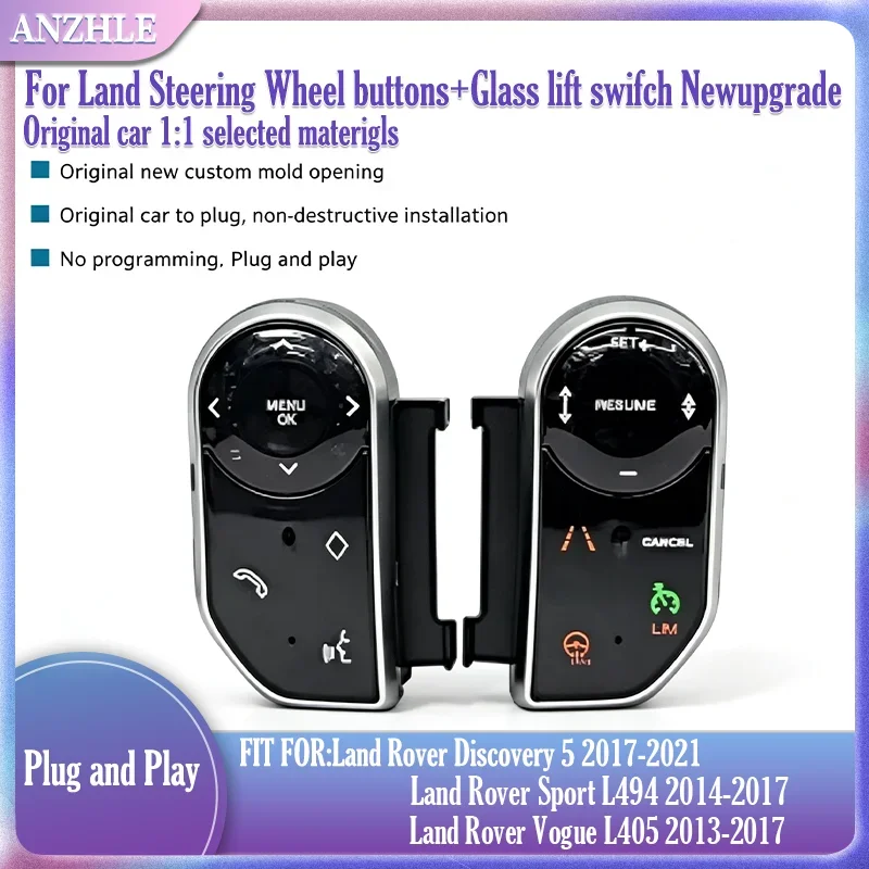 for Range Rover Vogue L405 Sport L494 Car Steering Wheel Buttons  for Land Rover Discovery 5 Style Keys Touch Button