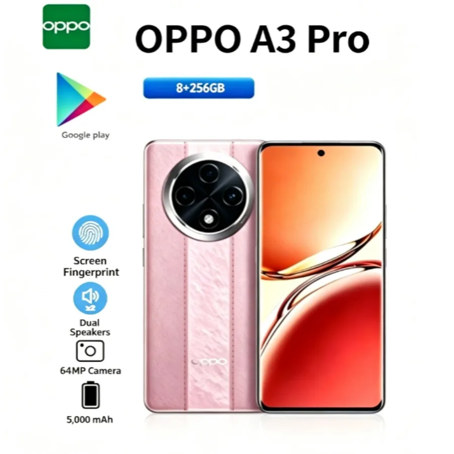 OPPO A3 pro 2026 6.67-inch 120Hz Display 64-Megapixel AI Camera 5000mAh Battery New Smartphone Model A3377