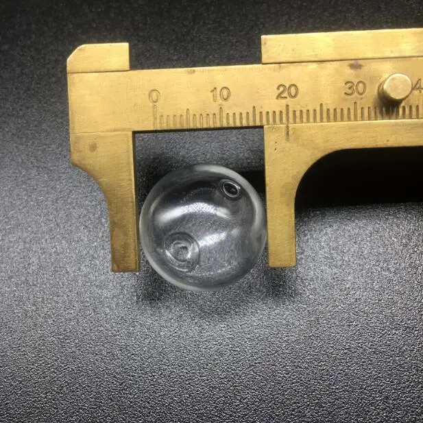 20pcs/lot 10/12/14/16/18/20/22/25/30mm empty clear round glass ball with 2mm double hole jewelry necklace pendant oil beads orbs