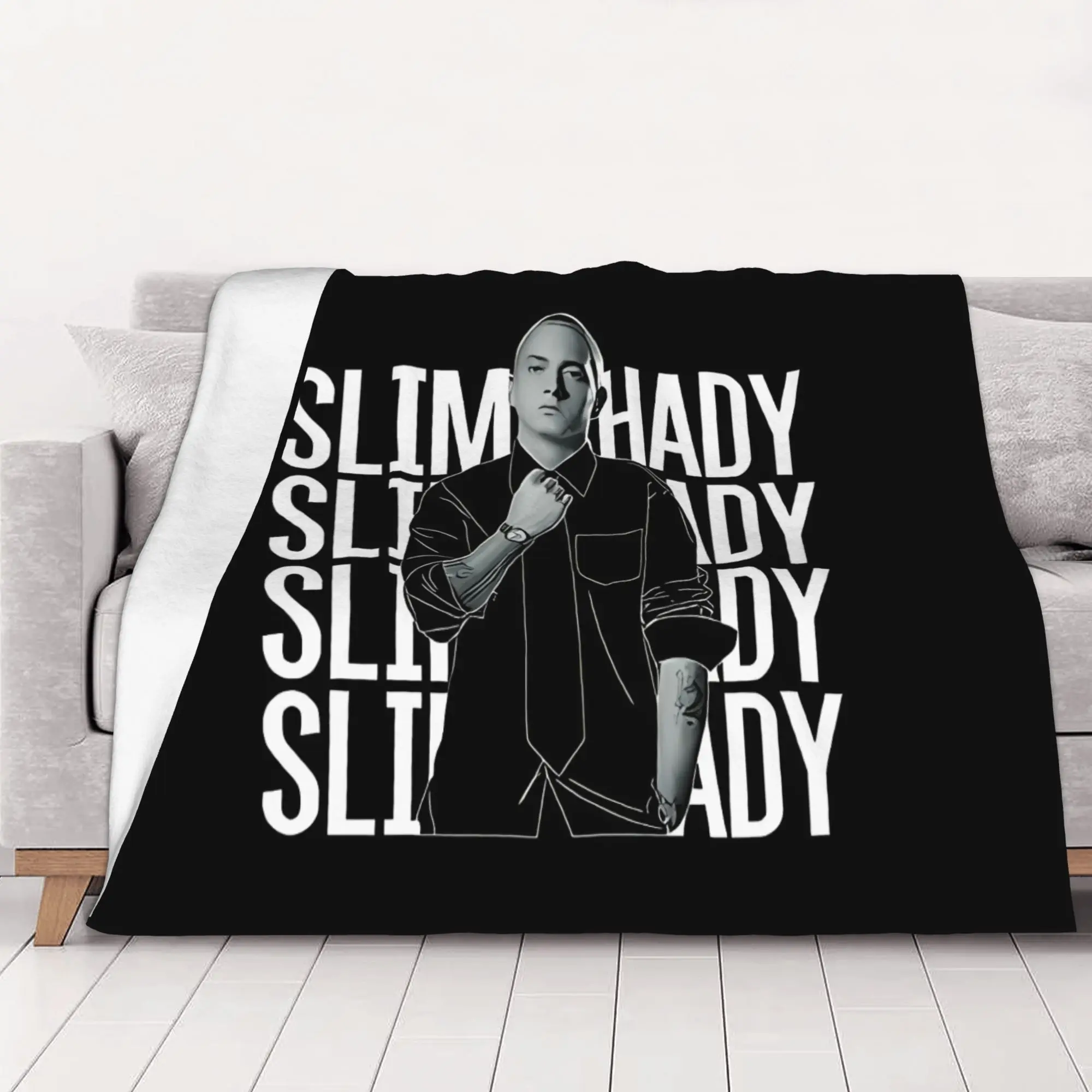 1PC home Cute Room Decor Classic Blanket Throw Blanket Eminem Novelty Warm Blanket All Season