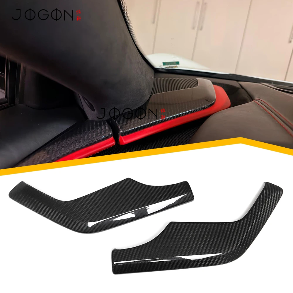 For Corvette C8 Coupe Convertible Z06 Z51 Stingray 2020-2025 Carbon Fiber Console Dashboard Side Speaker Horn Decoration Cover