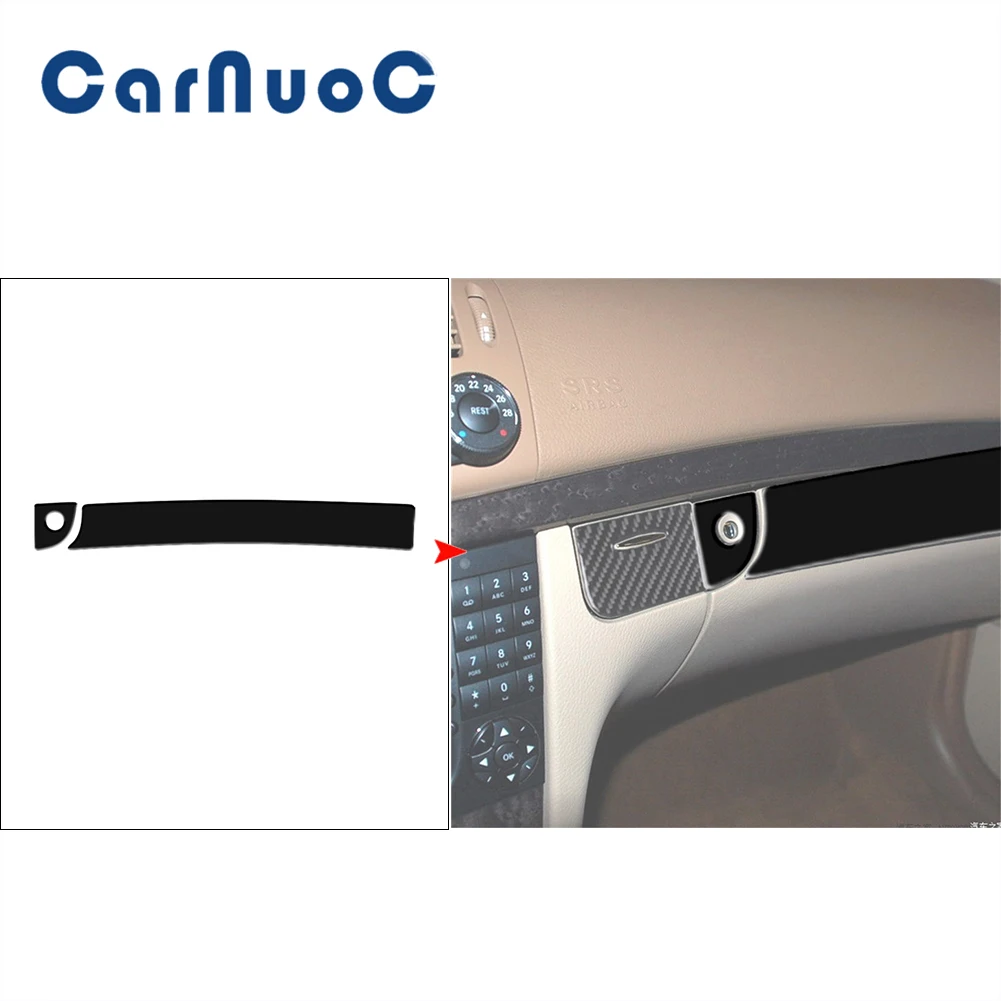 

Black Car Stickers For Mercedes Benz E-Class W211 2003-2005 2006 2007 2008 2009 Glove Box Trim Strips Auto Interior Accessories