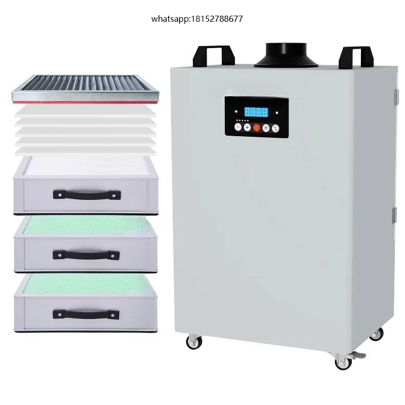 Industrial Portable 350W Fume Extractor Filter Dust Collector Fireproof Air Cleaning Equipment