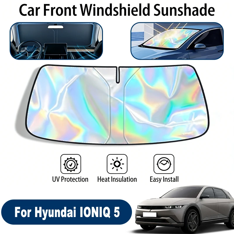 

Солнцезащитный экран для лобового стекла Hyundai IONIQ 5, складной, отражающий УФ-излучение, защитный чехол для переднего окна, аксессуары