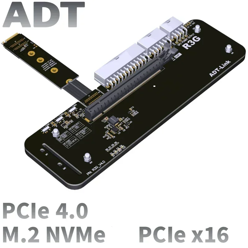 

Кронштейн для внешней видеокарты M.2 Key M NVMe с кабелем Riser PCIe4.0 x4 для ноутбука ITX STX NUC VEGA64 GTX 1080t PCIE 4.0