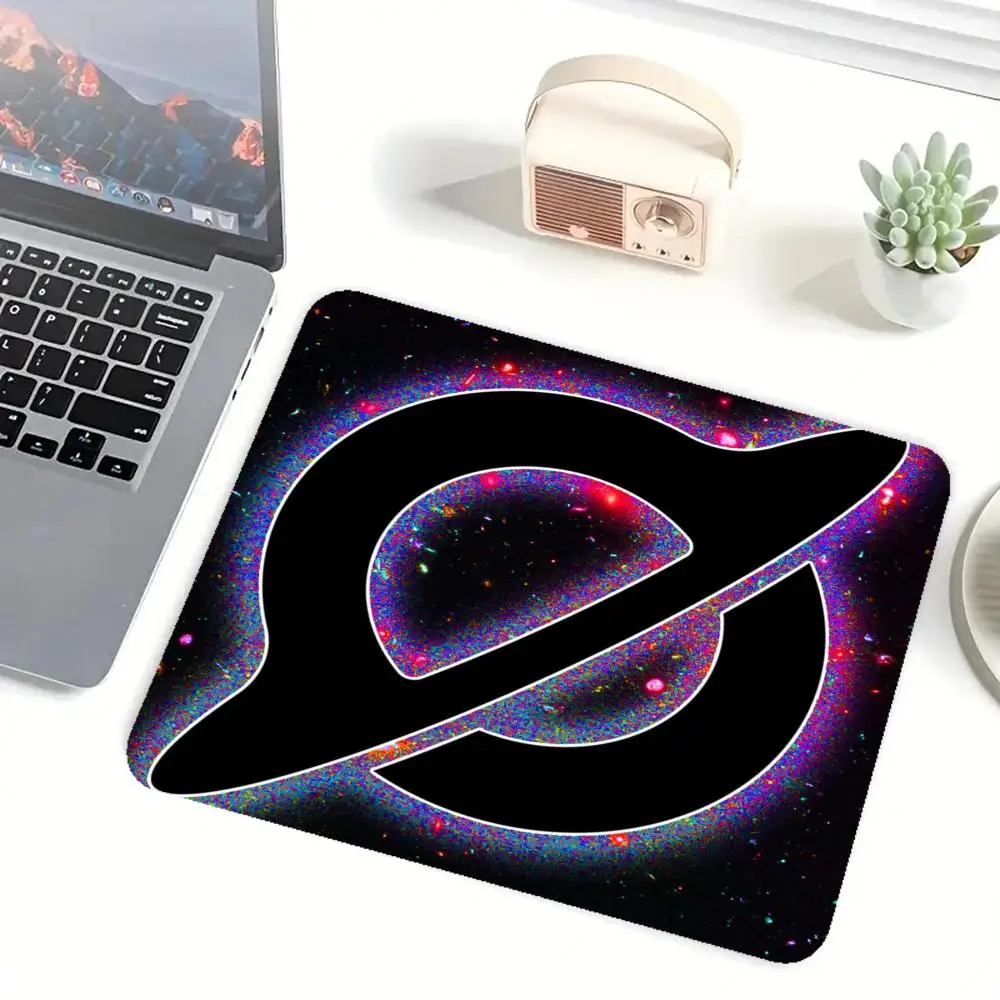Playmat Large Size Futuristic Abstract Ring Symbol Sci Fi Style Print Non Slip Mousepad Table Mat For Laptop Games Desk Study