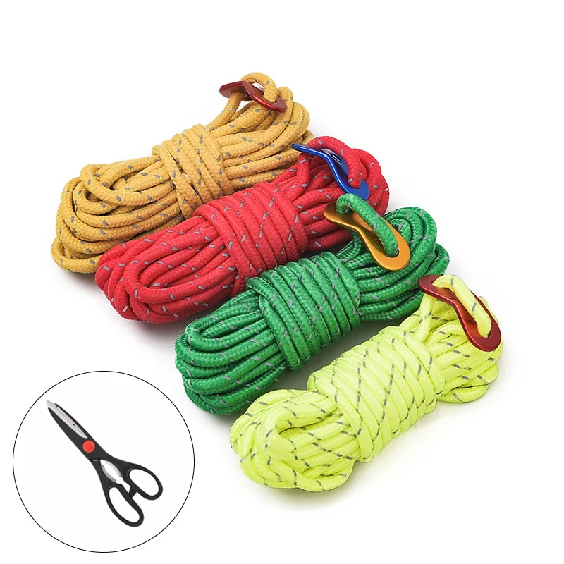 Extra Strong 4mm 4M Thick Rope for Outdoor Camping and Windproof Tent Accessories