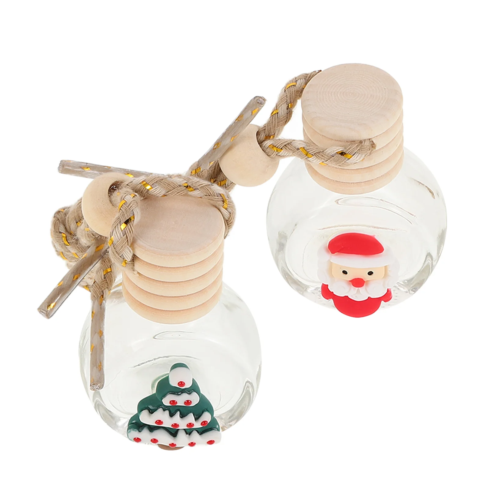 2 Pcs Car Perfume Pendant Diffusers for Essential Oils Suspending Aroma Bottle Supply Glass Bottles