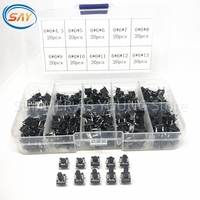 10 Models 6*6 Tact Micro Switch Tactile Push Button Kit  4P 4.3 5~13MM DIP SMD Waterproof Bracket 6x6 Key PCB Switchs DIY
